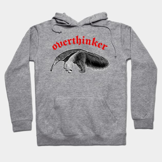 Overthinker ∆ Nihilist Anteater Design Hoodie by DankFutura